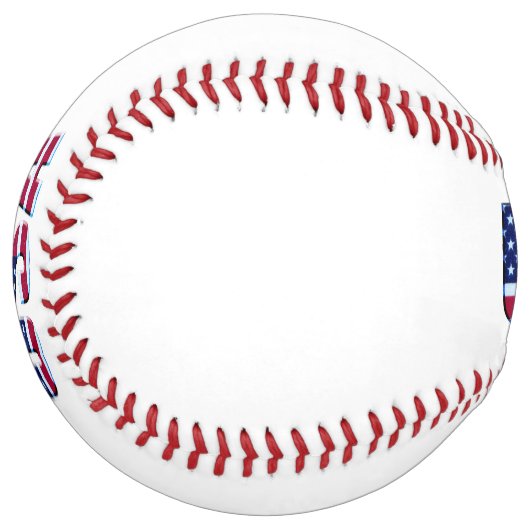 Balle De Softball Bleu rouge (Devant gauche)