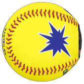 Balle de softball bleu, Super Cadeaux d'équipe de  (Devant gauche)