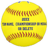 Balle de softball bleu, Super Cadeaux d'équipe de  (Dos)