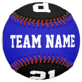 Balle De Softball Blue Custom Softball Player Numéro de photo (Devant)
