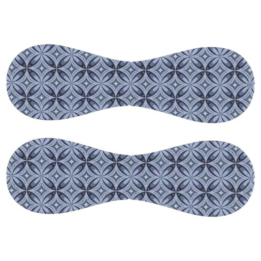 Balle De Softball Blue Geometric Pattern Retro Style (Panneaux)