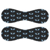 Balle De Softball Blue Glowing Angel Wings on black background (Panneaux)