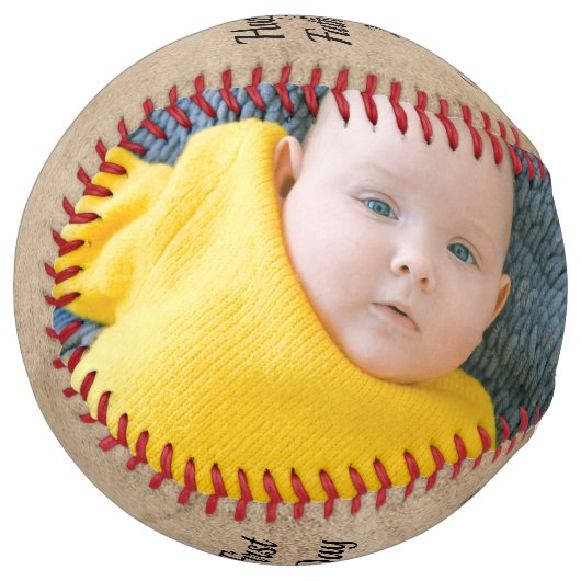 Balle De Softball Bonne première Fête des pères personnalisée l'un d (Devant gauche)