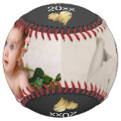 Balle De Softball Bonne première Fête des pères personnalisée sur me (Devant)