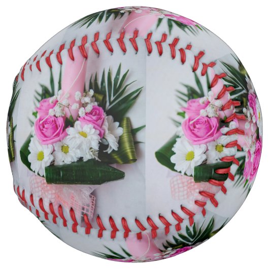 Balle De Softball Bougie de baptême (Devant droit)