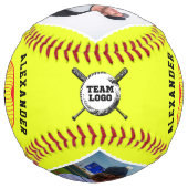 Balle De Softball Boule de softball personnalisée avec photos, nom e (Dos)