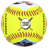 Balle De Softball Boule de softball personnalisée avec photos, nom e (Dos)