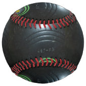 Balle De Softball Boules de pelouse noires, softball personnalisable (Devant)