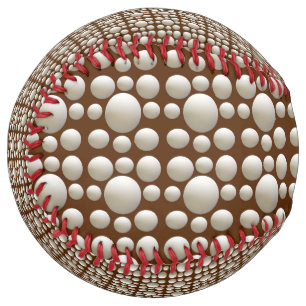 Balle De Softball Boules De Ping Blanc Sur Brown,
