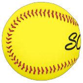 Balle De Softball Bouton doux jaune Score (Devant gauche)