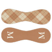 Balle De Softball Brown Plaid Baseball Custom Monogramme Girl's Pret (Panneaux)