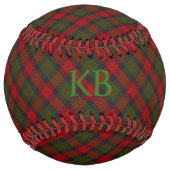 Balle De Softball Buccleuch Official Tartan avec monogramme / nom (Devant)