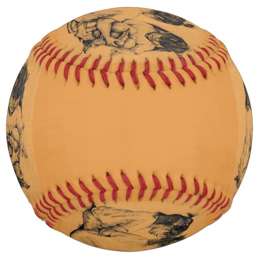 Balle De Softball Bunnies Plage (Devant)