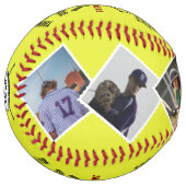 Balle De Softball Cadeau de Merci de commanditaire personnalisé avec (Devant gauche)