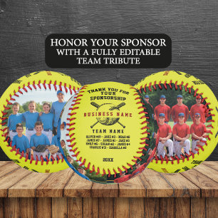 Balle De Softball Cadeau de Merci de commanditaire personnalisé avec