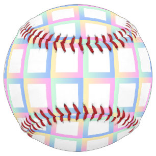 Balle De Softball Cadres de Motif blanc symétrique À damiers dégradé