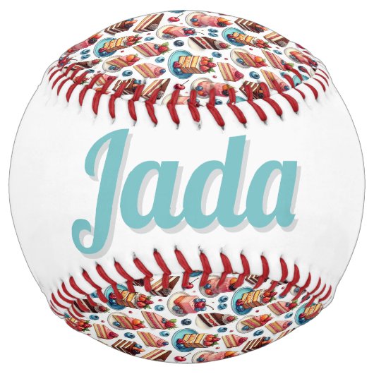 Balle De Softball Cake in Your Face (personalize) (Dos)