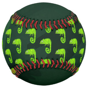 Balle De Softball Caméléon mignon vert