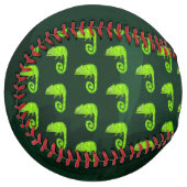 Balle De Softball Caméléon vert mignon (Devant gauche)