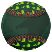Balle De Softball Caméléon vert mignon (Dos)