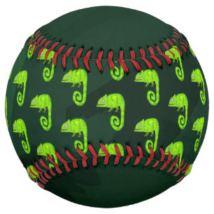 Balle De Softball Caméléon vert mignon