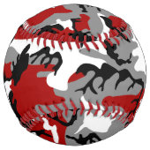 Balle De Softball Camouflage rouge et gris, Militaire, Armée (Devant)