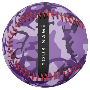 Balle De Softball Camouflage violet Votre nom Personnalisez