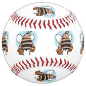 Balle De Softball Caricature d'abeille (Dos)