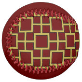 Balle De Softball Carré moderne Motif or (Devant gauche)