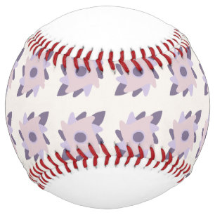 Balle De Softball Carreau décoratif coloré pastel violet