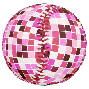 Balle De Softball Carreaux de Piscine, Carreaux de Mosaïque Roses, M