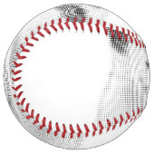 Balle De Softball Chat Rétro en Demi-teinte (Devant gauche)