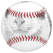 Balle De Softball Chat Rétro en Demi-teinte (Dos)