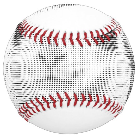 Balle De Softball Chat Rétro en Demi-teinte (Devant)