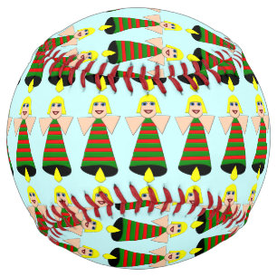 Balle De Softball Christmas Angel Bell Softball