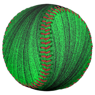 Balle De Softball Citron vert génial avec éclaboussure noire