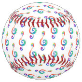 Balle De Softball Clé arc-en-ciel (Dos)