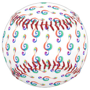 Balle De Softball Clé arc-en-ciel