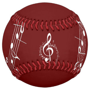 Balle De Softball Climacic G Clef Music Rouge