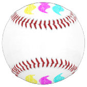 Balle De Softball CMY Moustaches (Dos)