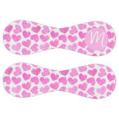 Balle De Softball Coeur rose mignon Doodled Saint Valentin Monogramm (Panneaux)