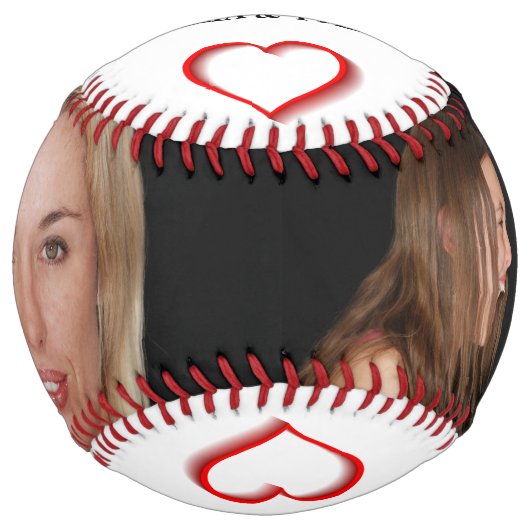 Balle De Softball Collage photo Modern Red Heart 2 (Devant)