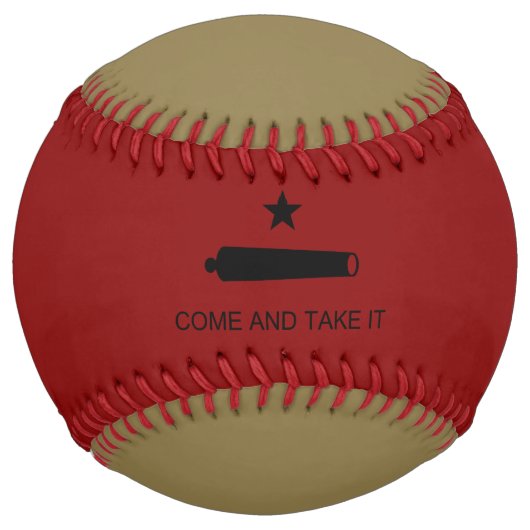 Balle De Softball Come & Take It ! Flag de Texas State (Dos)