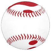 Balle De Softball Conception de softball rouge tomate Yin Yang perso (Dos)