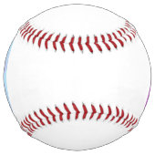 Balle De Softball Cool Géométrique rose et pourpre | Initiales de co (Devant)