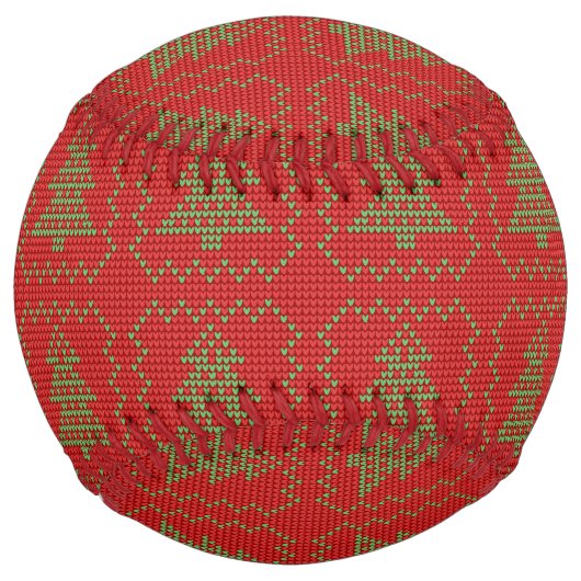 Balle De Softball Cosy sapin de Noël affreux pull à damiers motif (Dos)