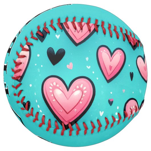 Balle De Softball Cotton Candy Love (personalize) (Devant gauche)