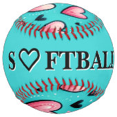 Balle De Softball Cotton Candy Love (personalize) (Dos)