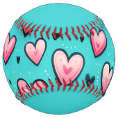 Balle De Softball Cotton Candy Love (personalize) (Devant)