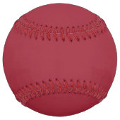 Balle De Softball Couleur cardinale moyenne rouge solide (Dos)